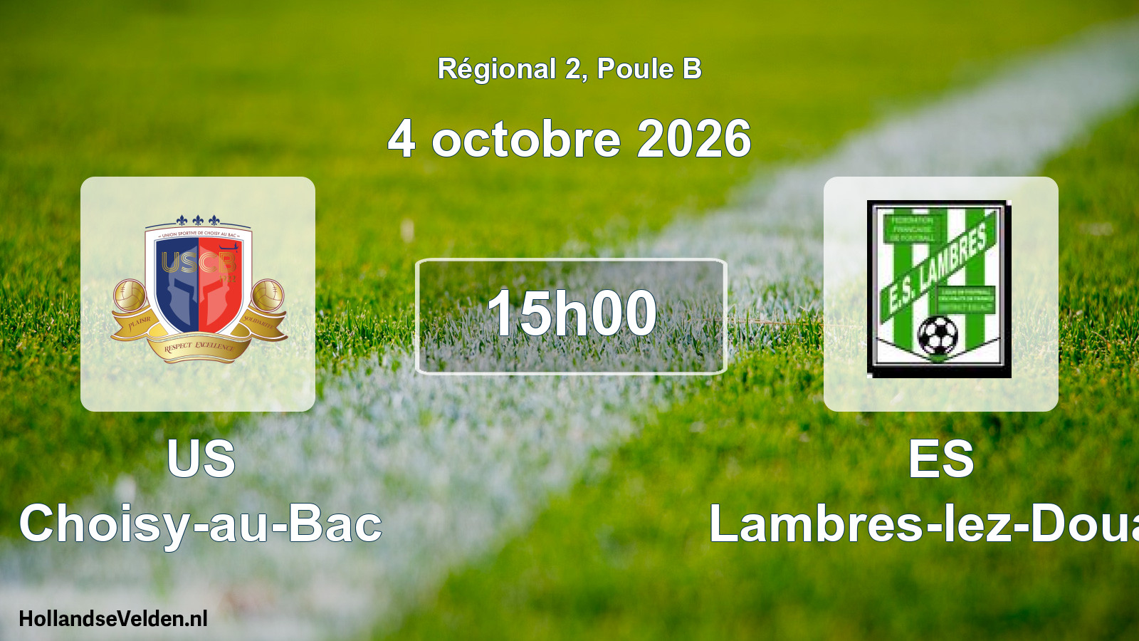 Scheduled Match: US Choisy-au-Bac - ES Lambres-lez-Douai (4 October 2026)