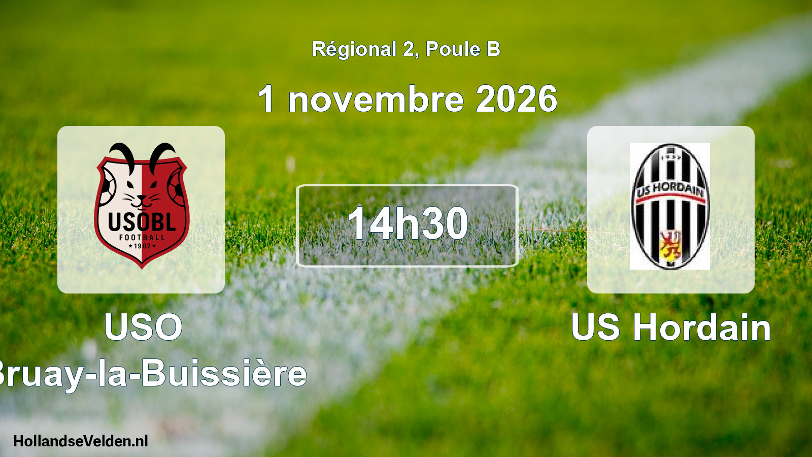 Scheduled Match: USO Bruay-la-Buissière - US Hordain (1 November 2026)