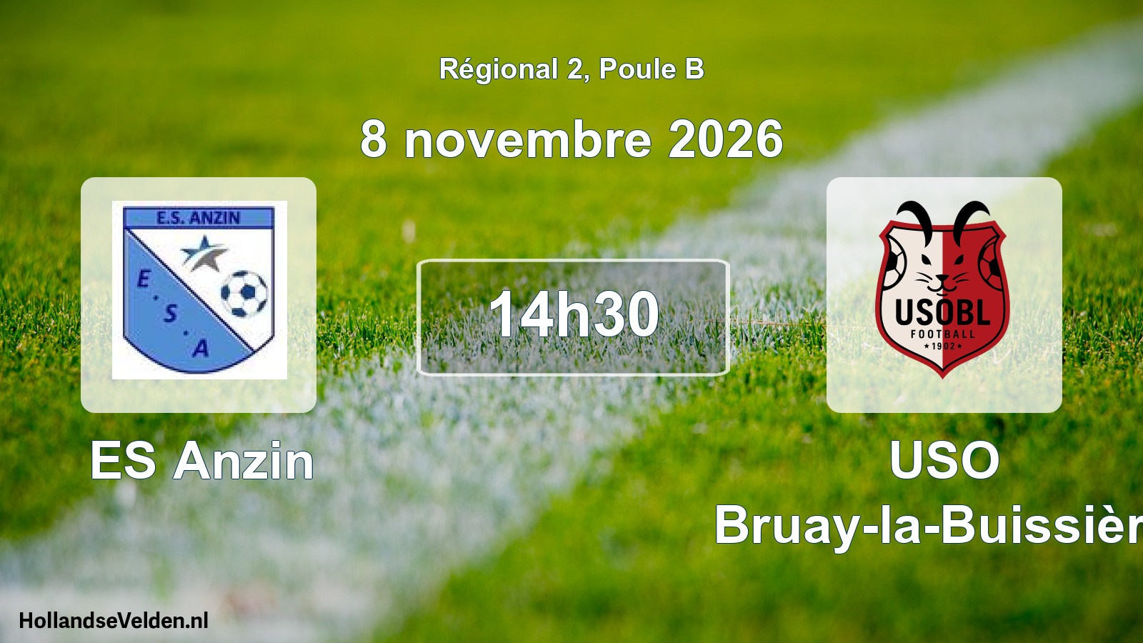 Scheduled Match: ES Anzin - USO Bruay-la-Buissière (8 November 2026)