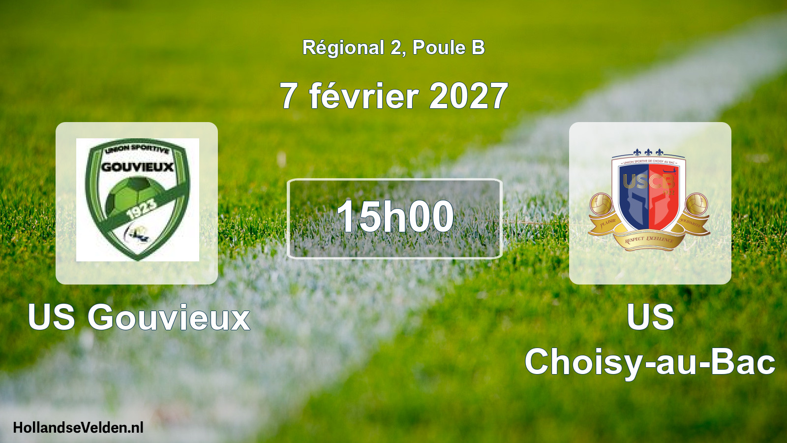 Scheduled Match: US Gouvieux - US Choisy-au-Bac (7 February 2027)