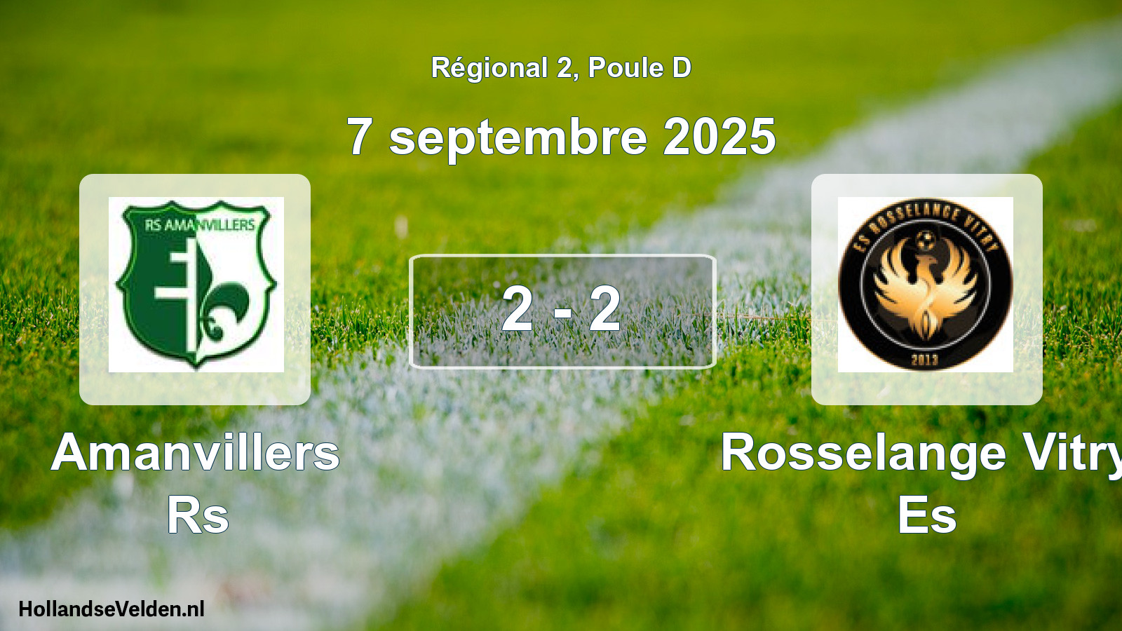 Gespeelde wedstrijd: Amanvillers Rs - Rosselange Vitry Es 2 - 2 (7 september 2025)
