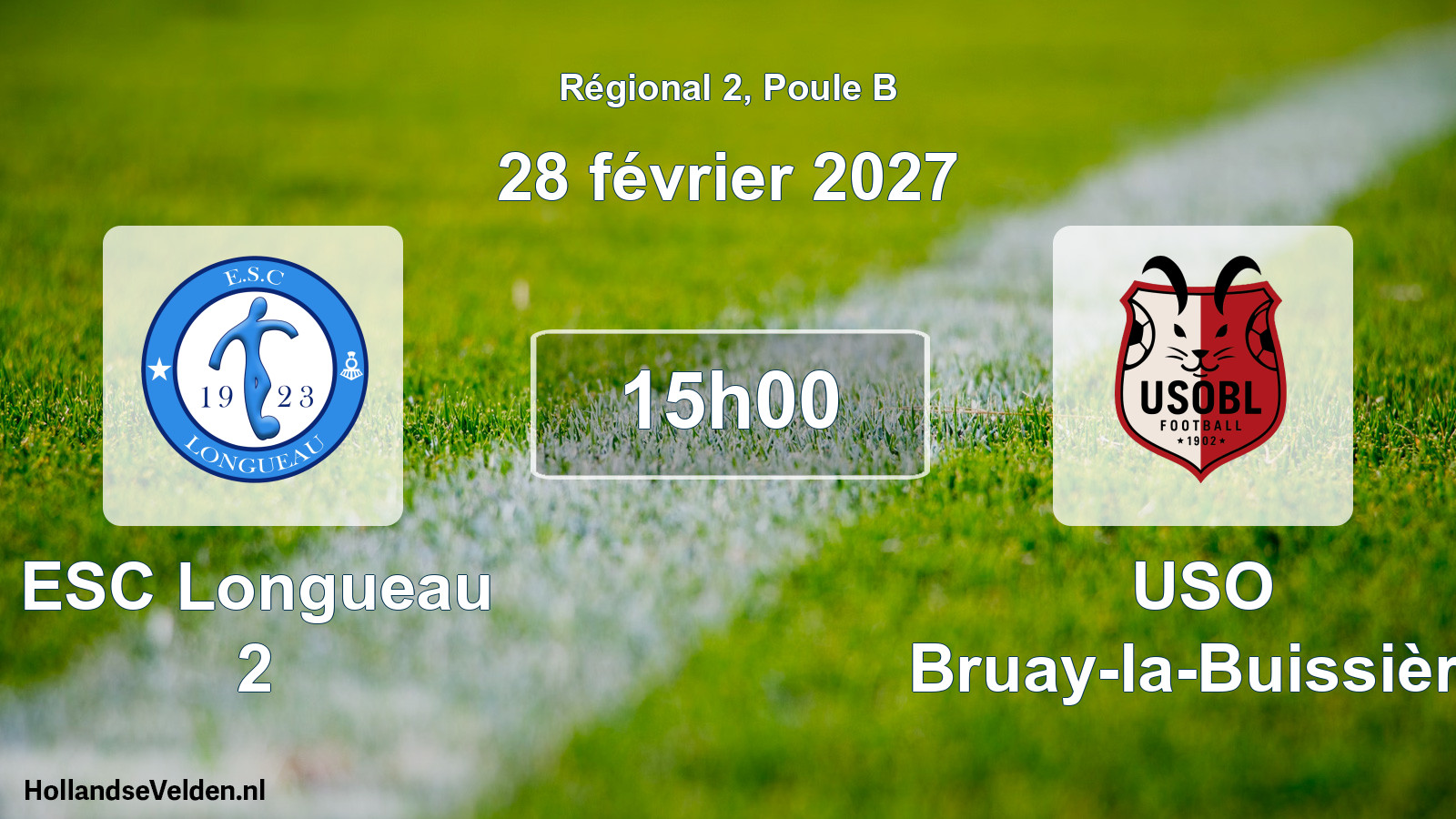Scheduled Match: ESC Longueau 2 - USO Bruay-la-Buissière (28 February 2027)