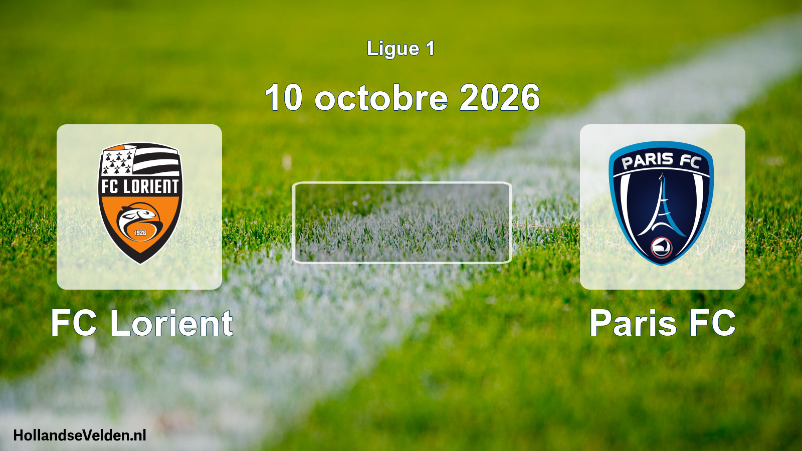 Match programmé: FC Lorient - Paris FC (10 octobre 2026)