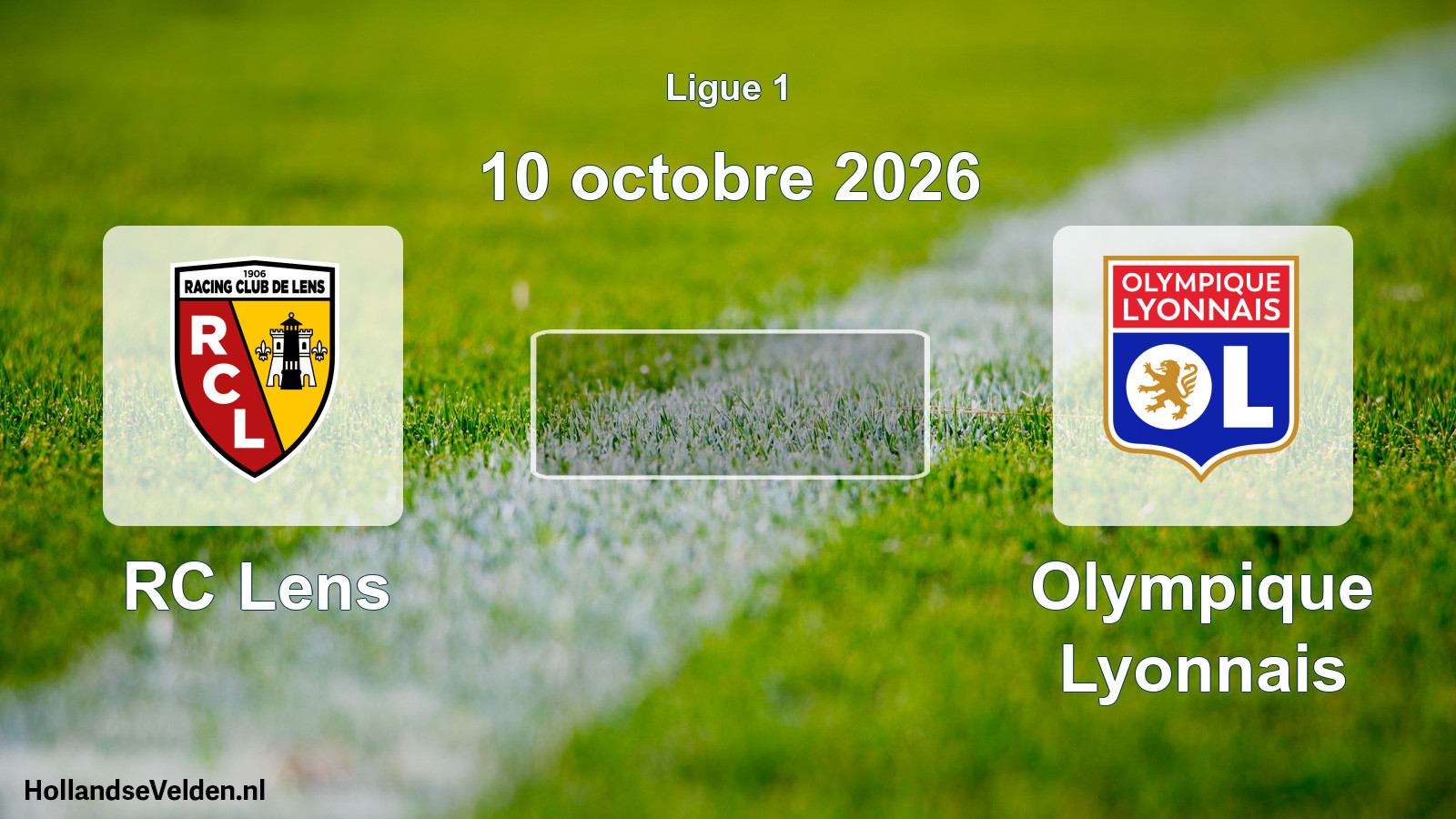 Match programmé: RC Lens - Olympique Lyonnais (10 octobre 2026)