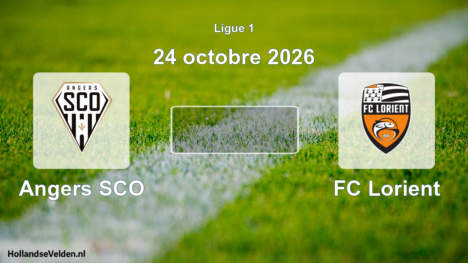 Match programmé: Angers SCO - FC Lorient (24 octobre 2026)