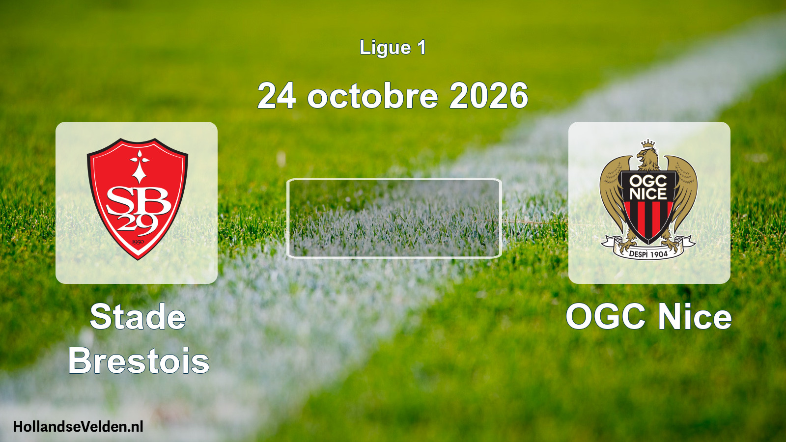 Match programmé: Stade Brestois - OGC Nice (24 octobre 2026)