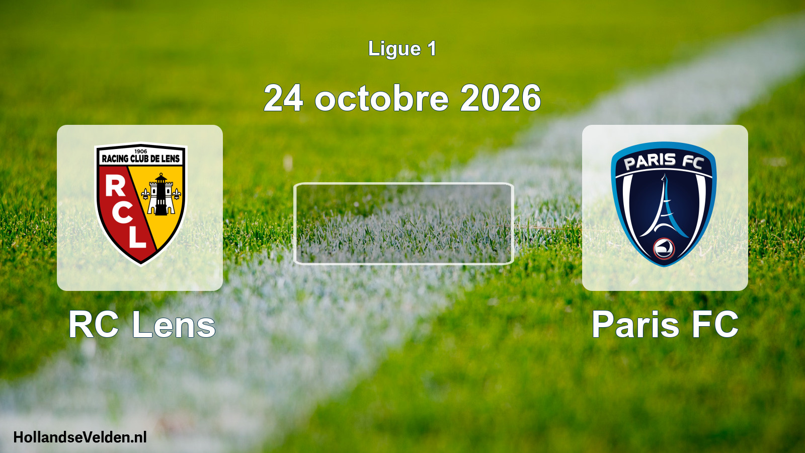 Match programmé: RC Lens - Paris FC (24 octobre 2026)