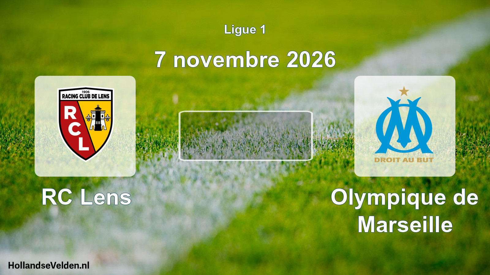 Match programmé: RC Lens - Olympique de Marseille (7 novembre 2026)