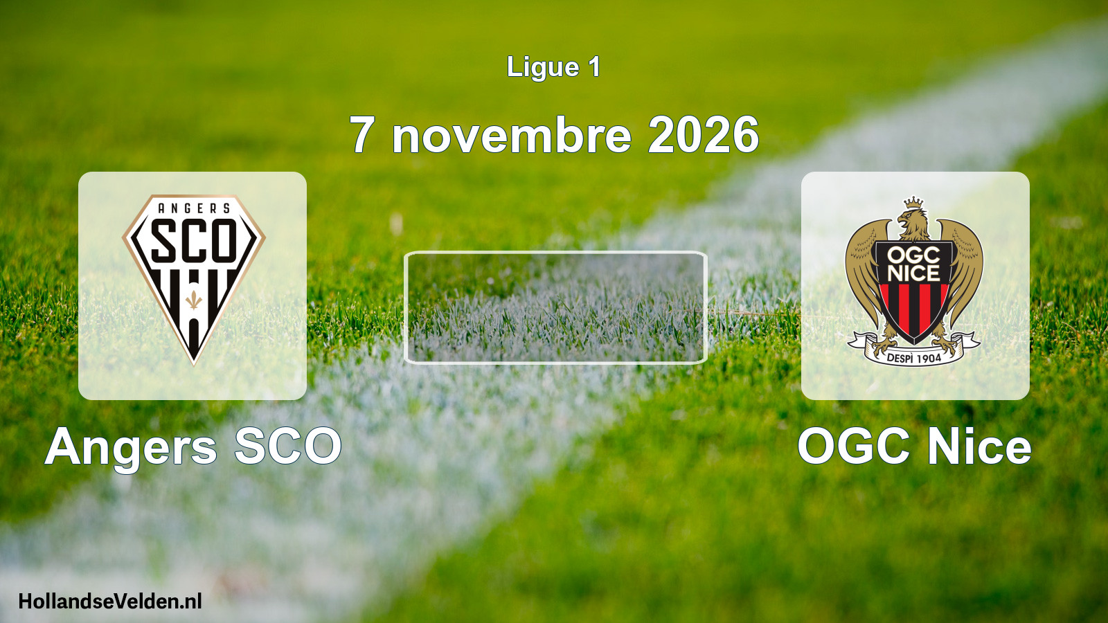 Match programmé: Angers SCO - OGC Nice (7 novembre 2026)