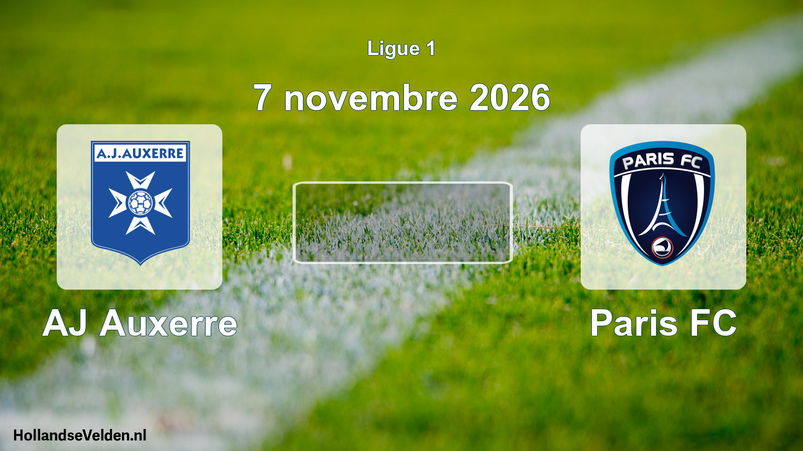 Match programmé: AJ Auxerre - Paris FC (7 novembre 2026)
