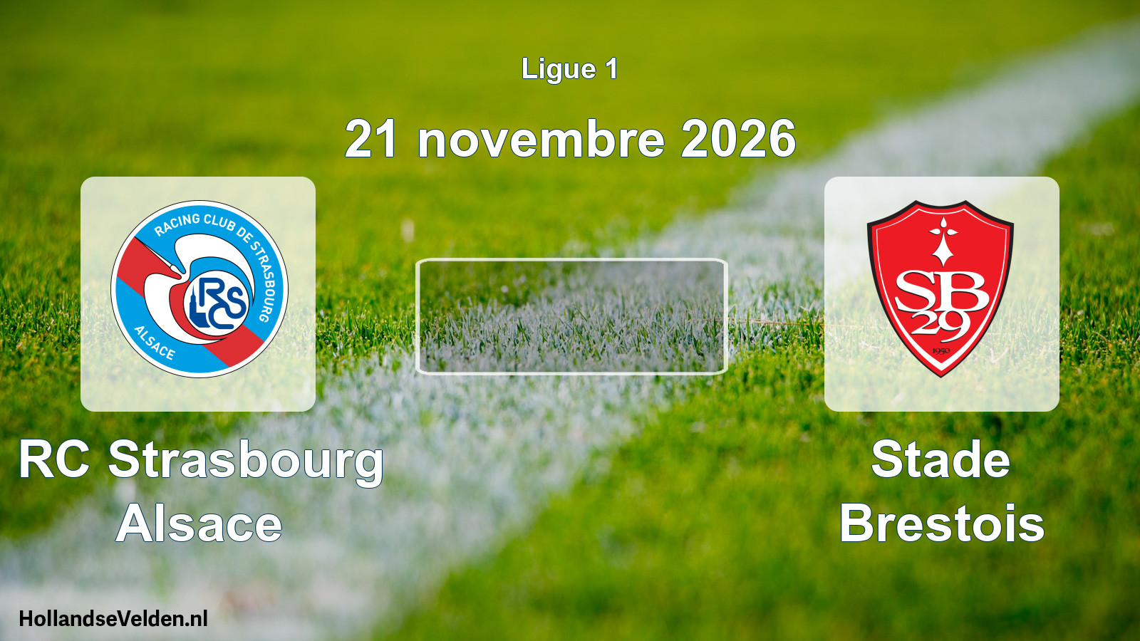 Match programmé: RC Strasbourg Alsace - Stade Brestois (21 novembre 2026)