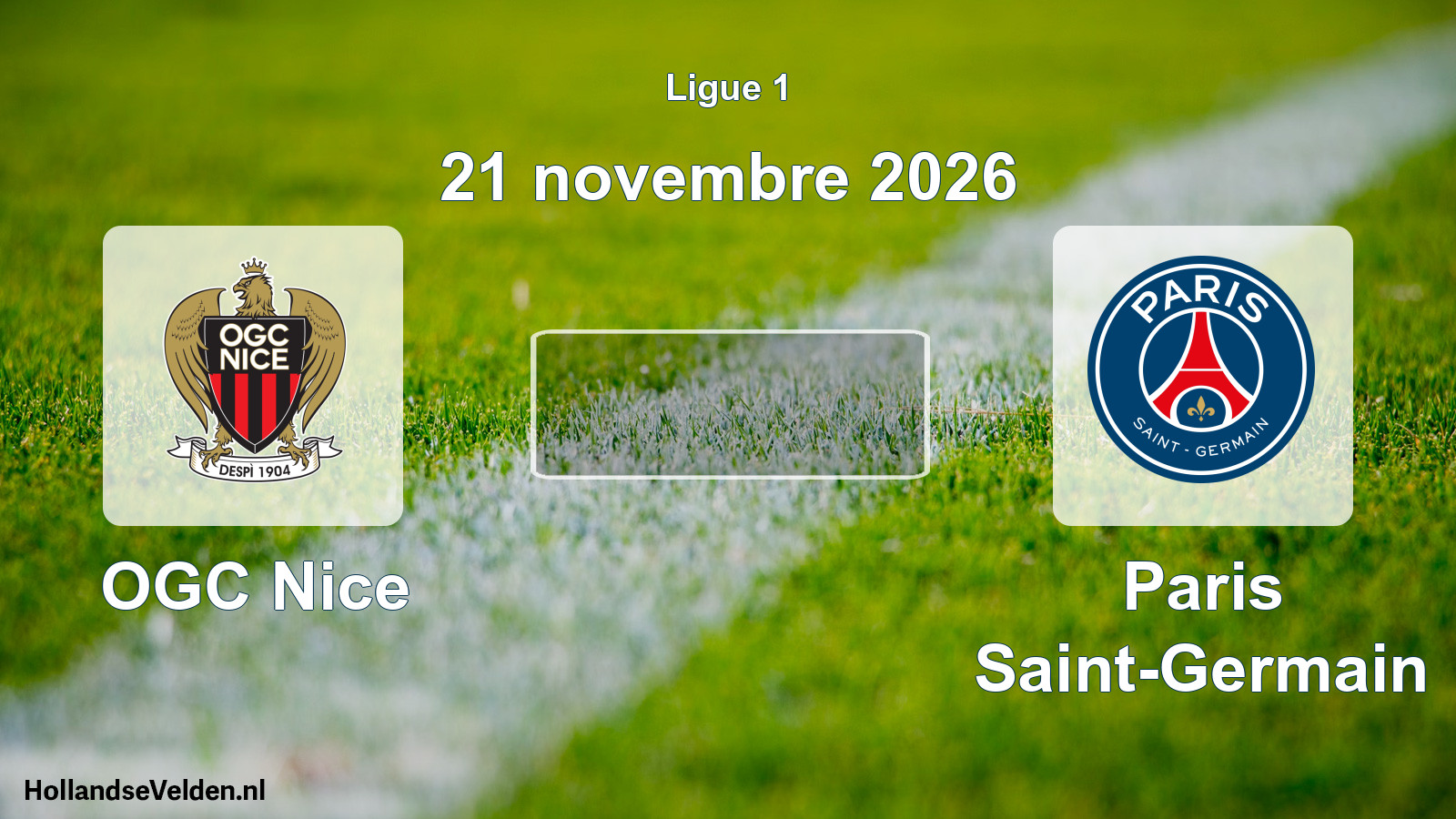 Match programmé: OGC Nice - Paris Saint-Germain (21 novembre 2026)
