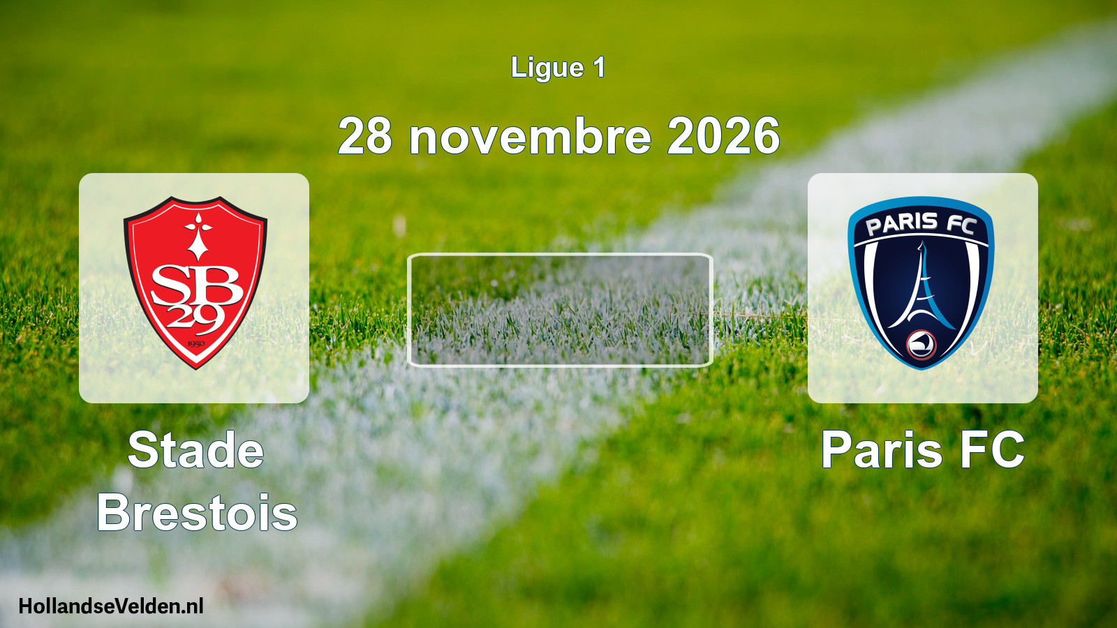Match programmé: Stade Brestois - Paris FC (28 novembre 2026)