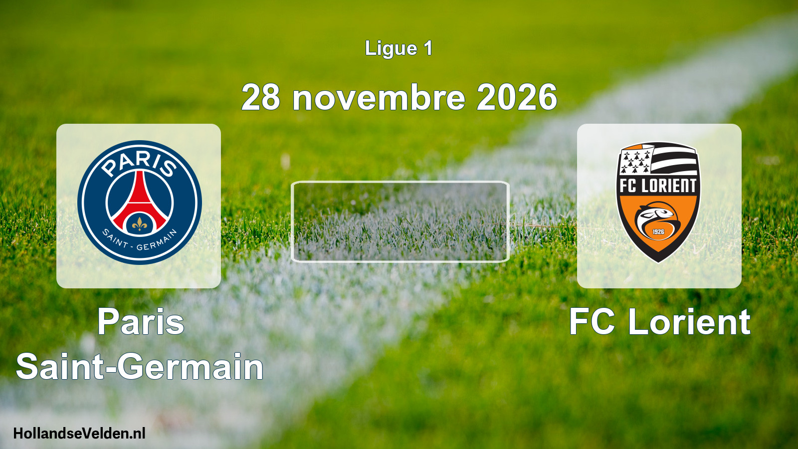Match programmé: Paris Saint-Germain - FC Lorient (28 novembre 2026)