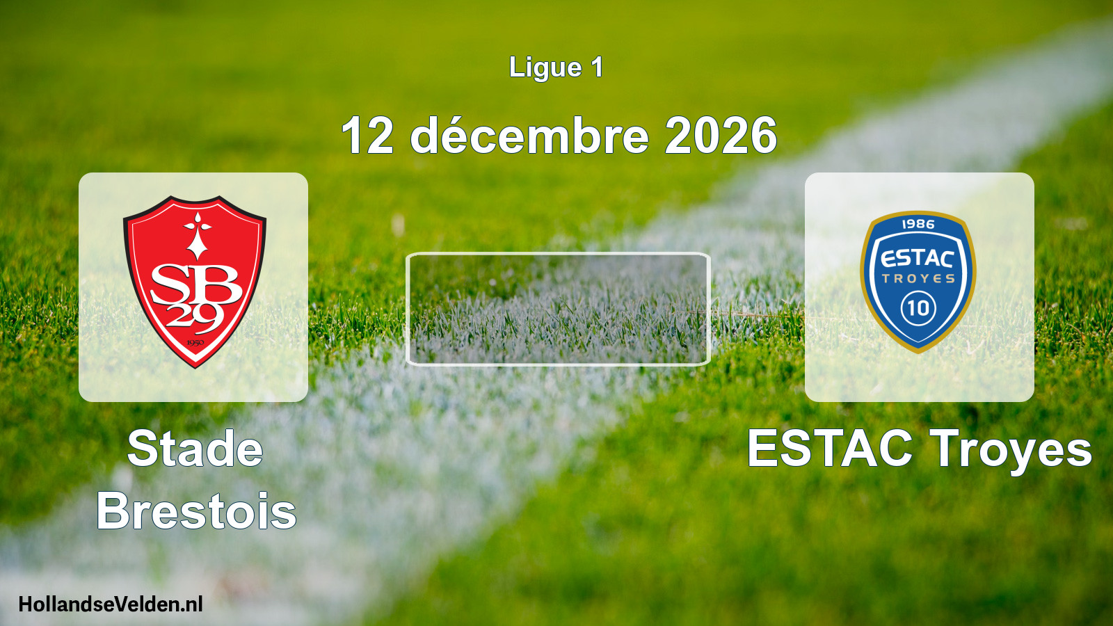 Match programmé: Stade Brestois - ESTAC Troyes (12 décembre 2026)