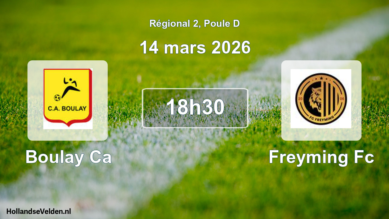 Scheduled Match: Boulay Ca - Freyming Fc (14 March 2026)