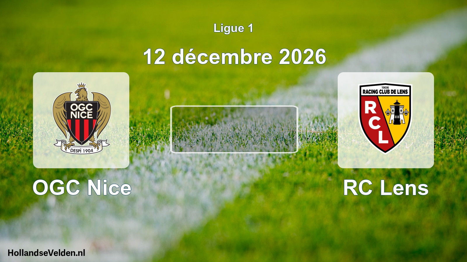 Match programmé: OGC Nice - RC Lens (12 décembre 2026)