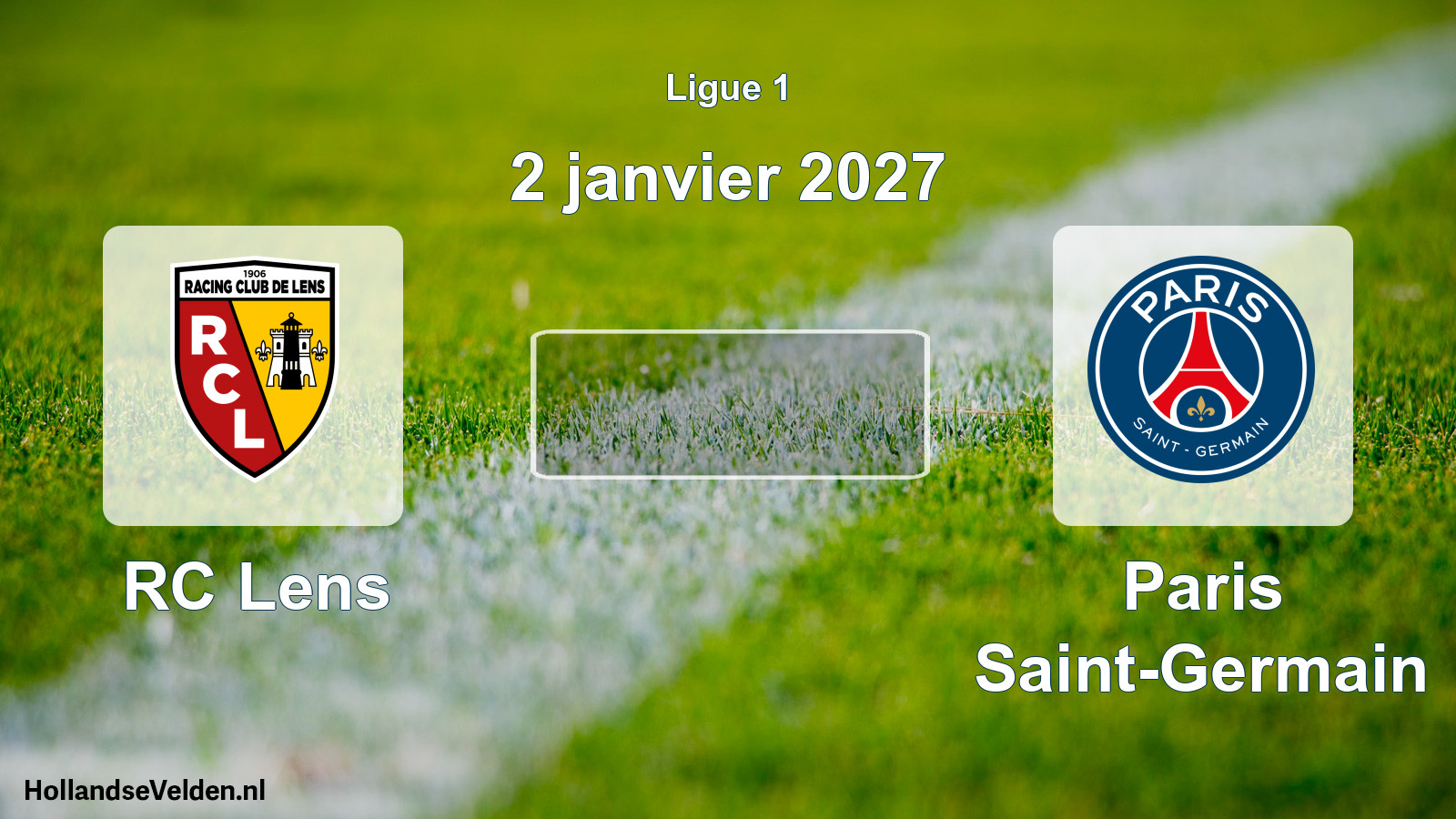 Match programmé: RC Lens - Paris Saint-Germain (2 janvier 2027)