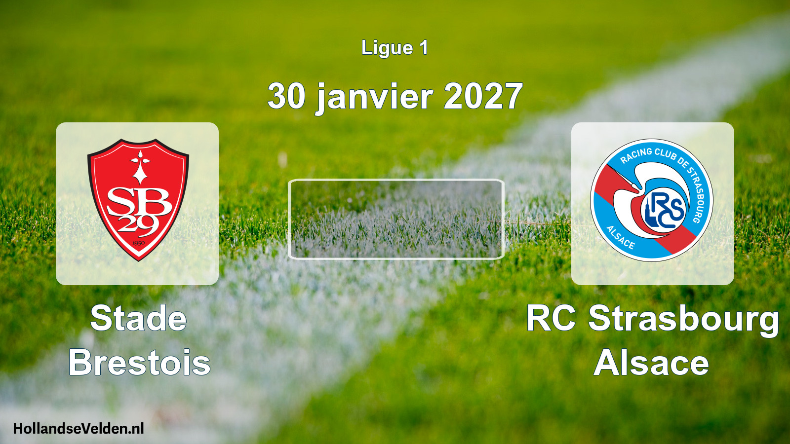 Match programmé: Stade Brestois - RC Strasbourg Alsace (30 janvier 2027)
