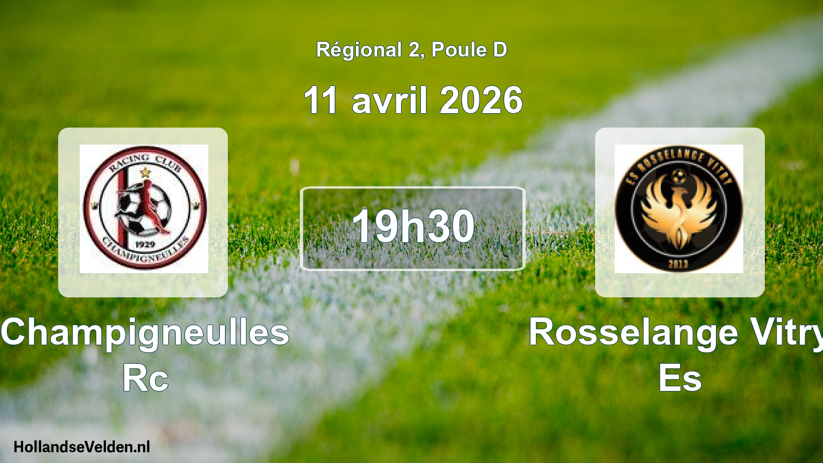 Scheduled Match: Champigneulles Rc - Rosselange Vitry Es (11 April 2026)