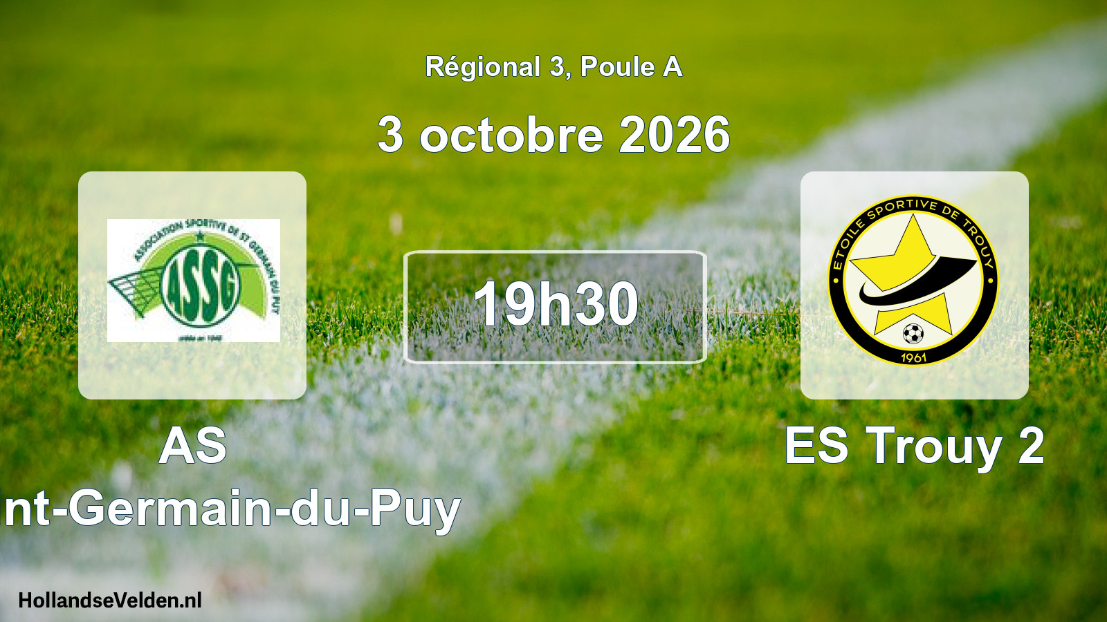 Scheduled Match: AS Saint-Germain-du-Puy - ES Trouy 2 (3 October 2026)