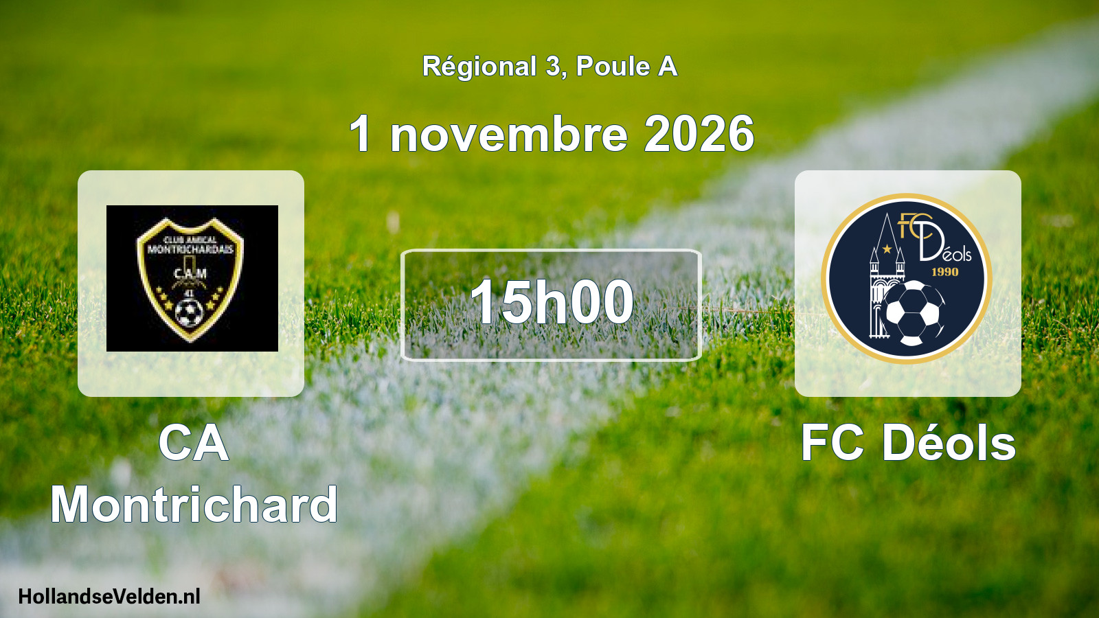 Scheduled Match: CA Montrichard - FC Déols (1 November 2026)