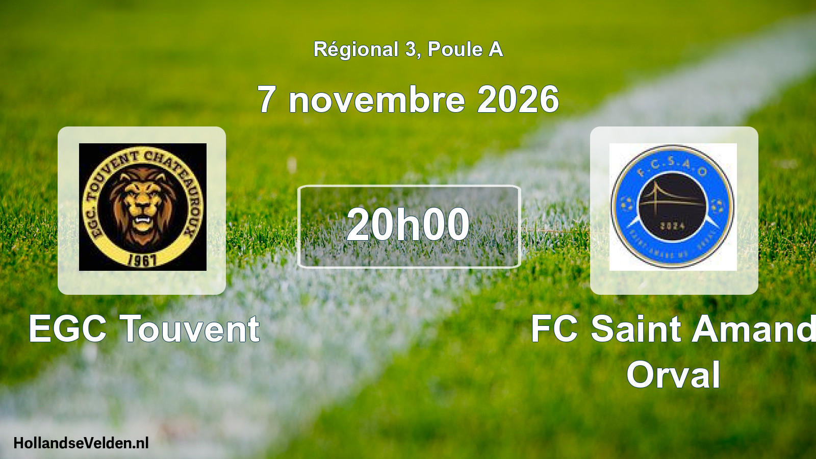 Scheduled Match: EGC Touvent - FC Saint Amand Orval (7 November 2026)