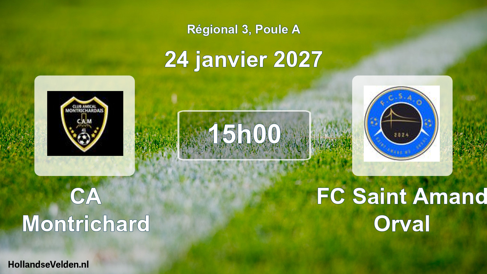 Scheduled Match: CA Montrichard - FC Saint Amand Orval (24 January 2027)