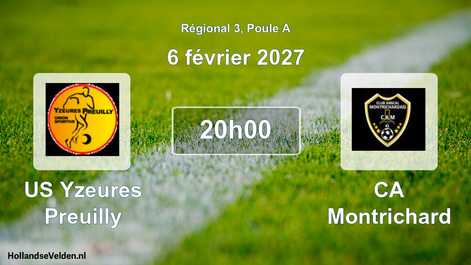 Match programmé: US Yzeures Preuilly - CA Montrichard (6 février 2027)