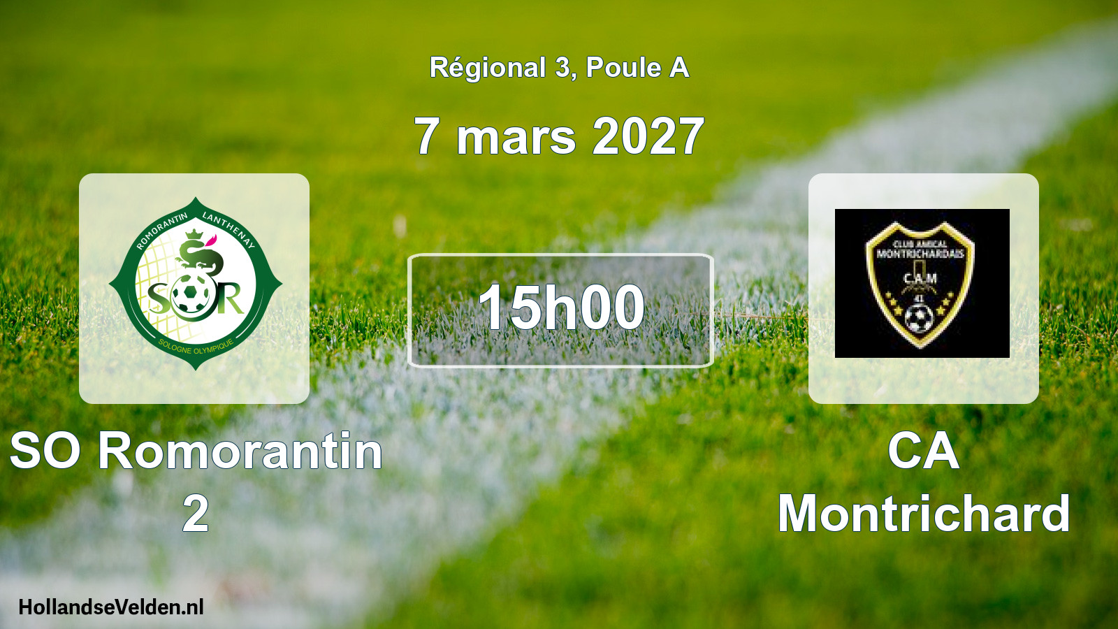 Scheduled Match: SO Romorantin 2 - CA Montrichard (7 March 2027)