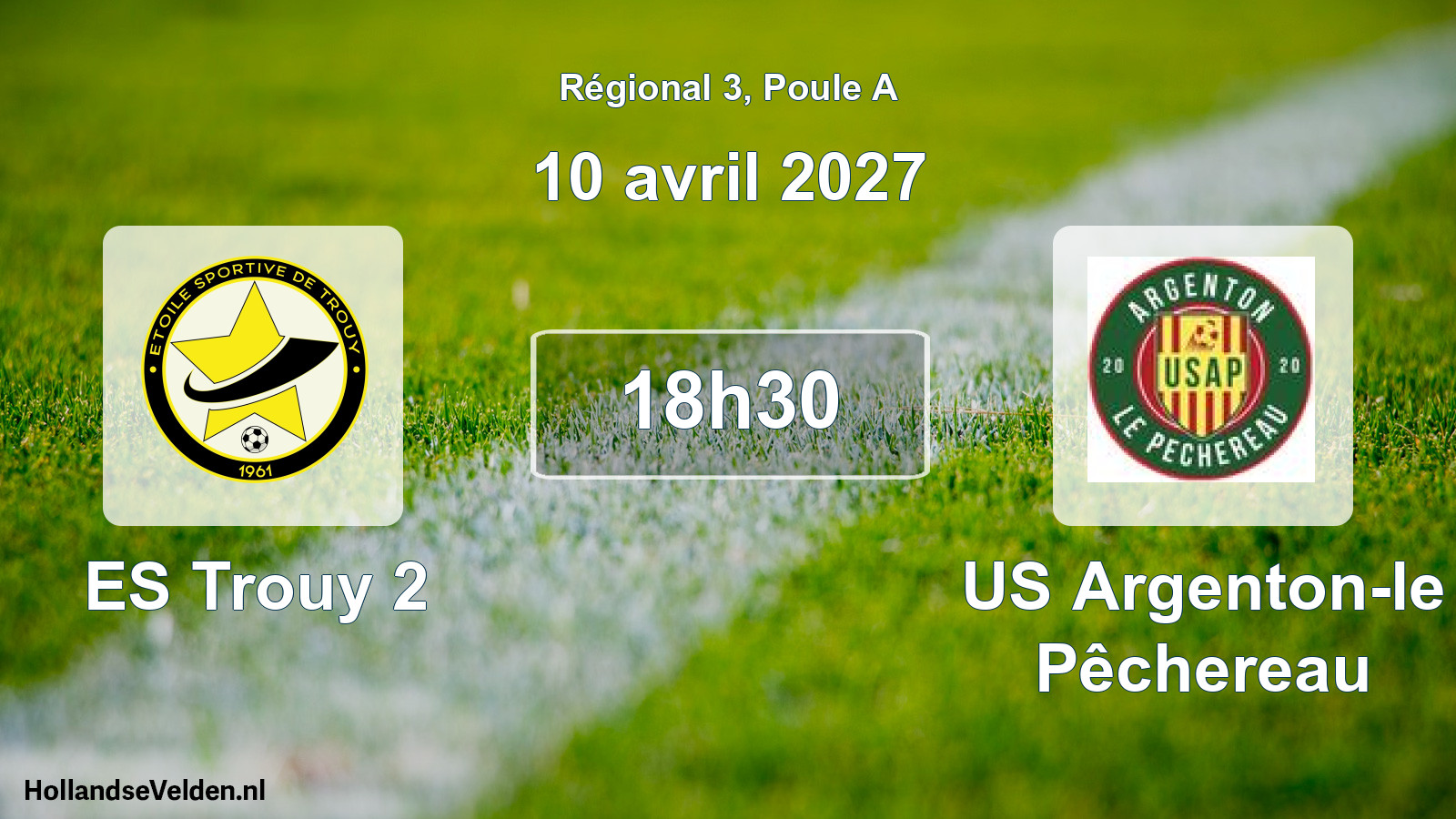 Match programmé: ES Trouy 2 - US Argenton-le Pêchereau (10 avril 2027)