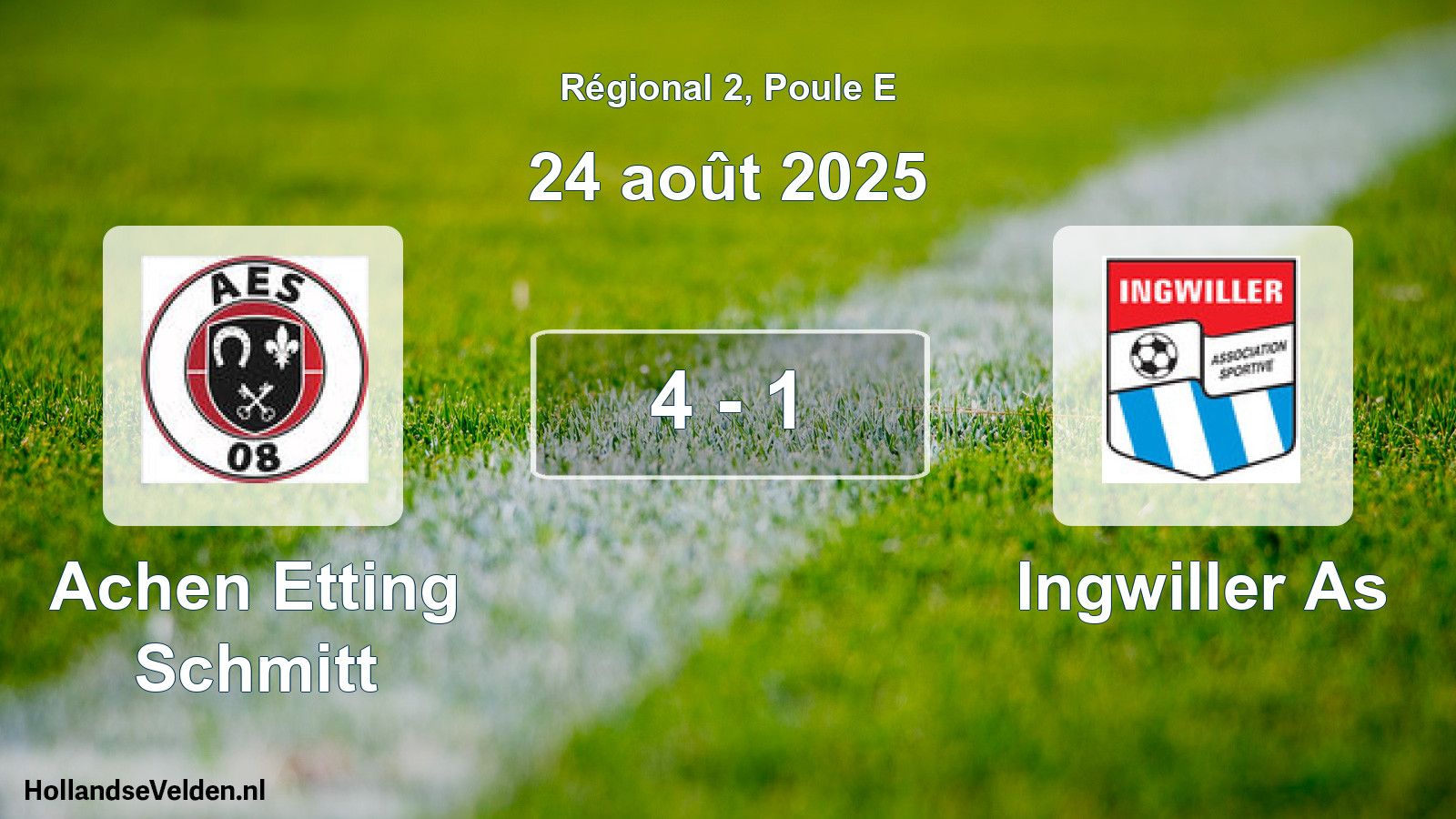 Gespeelde wedstrijd: Achen Etting Schmitt - Ingwiller As 4 - 1 (24 août 2025)