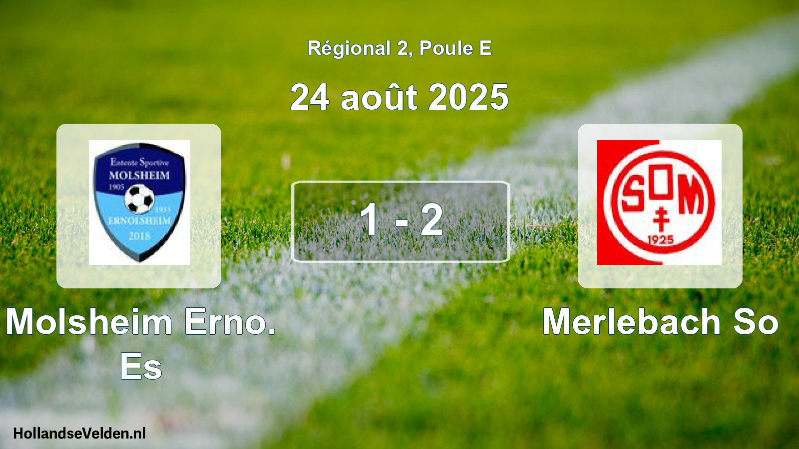 Gespeelde wedstrijd: Molsheim Erno. Es - Merlebach So 1 - 2 (24 augustus 2025)