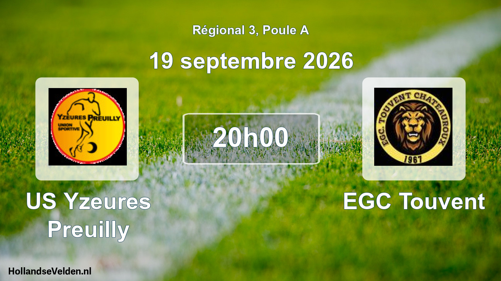 Match programmé: US Yzeures Preuilly - EGC Touvent (19 septembre 2026)