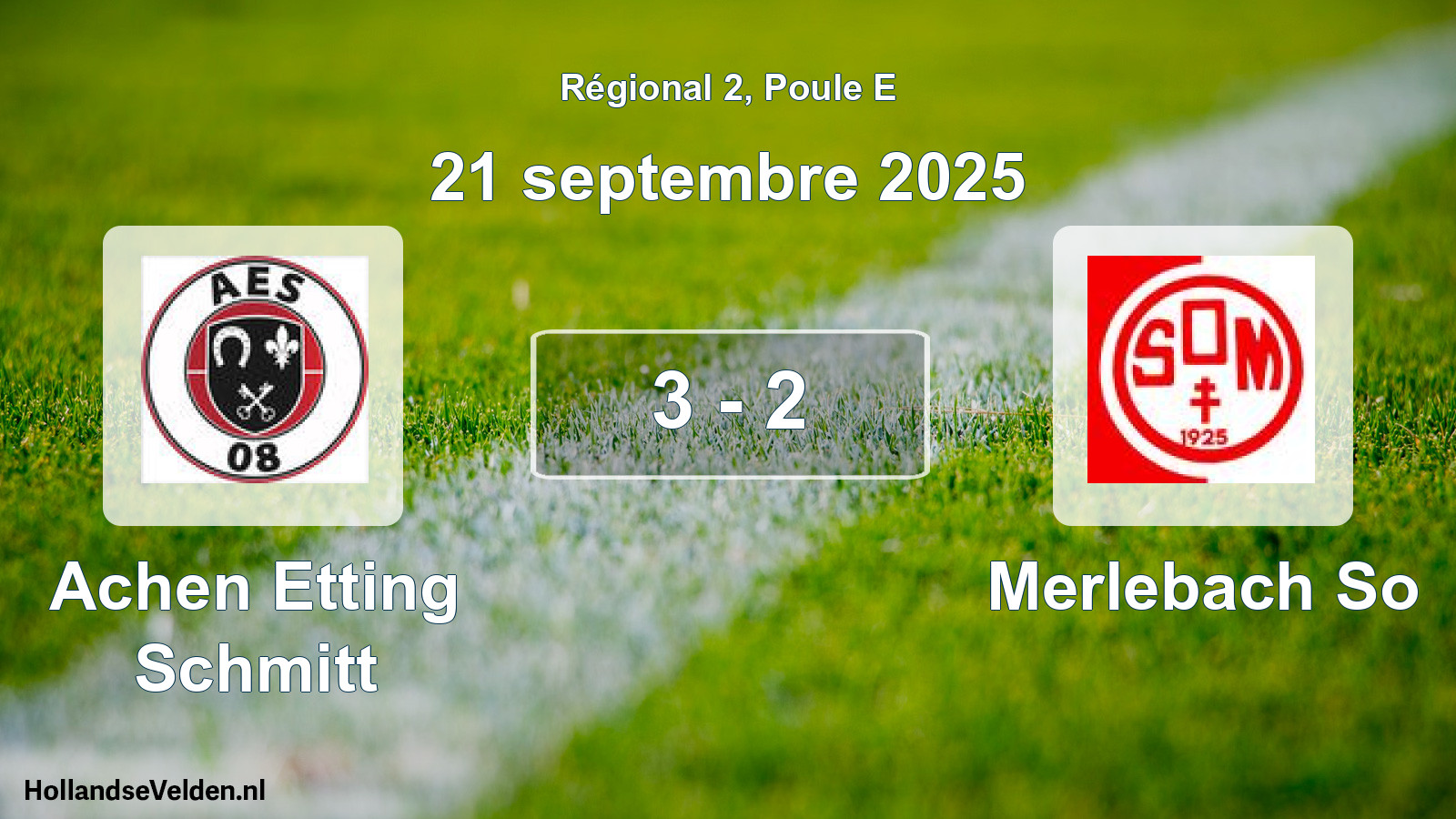 Gespeelde wedstrijd: Achen Etting Schmitt - Merlebach So 3 - 2 (21 septembre 2025)