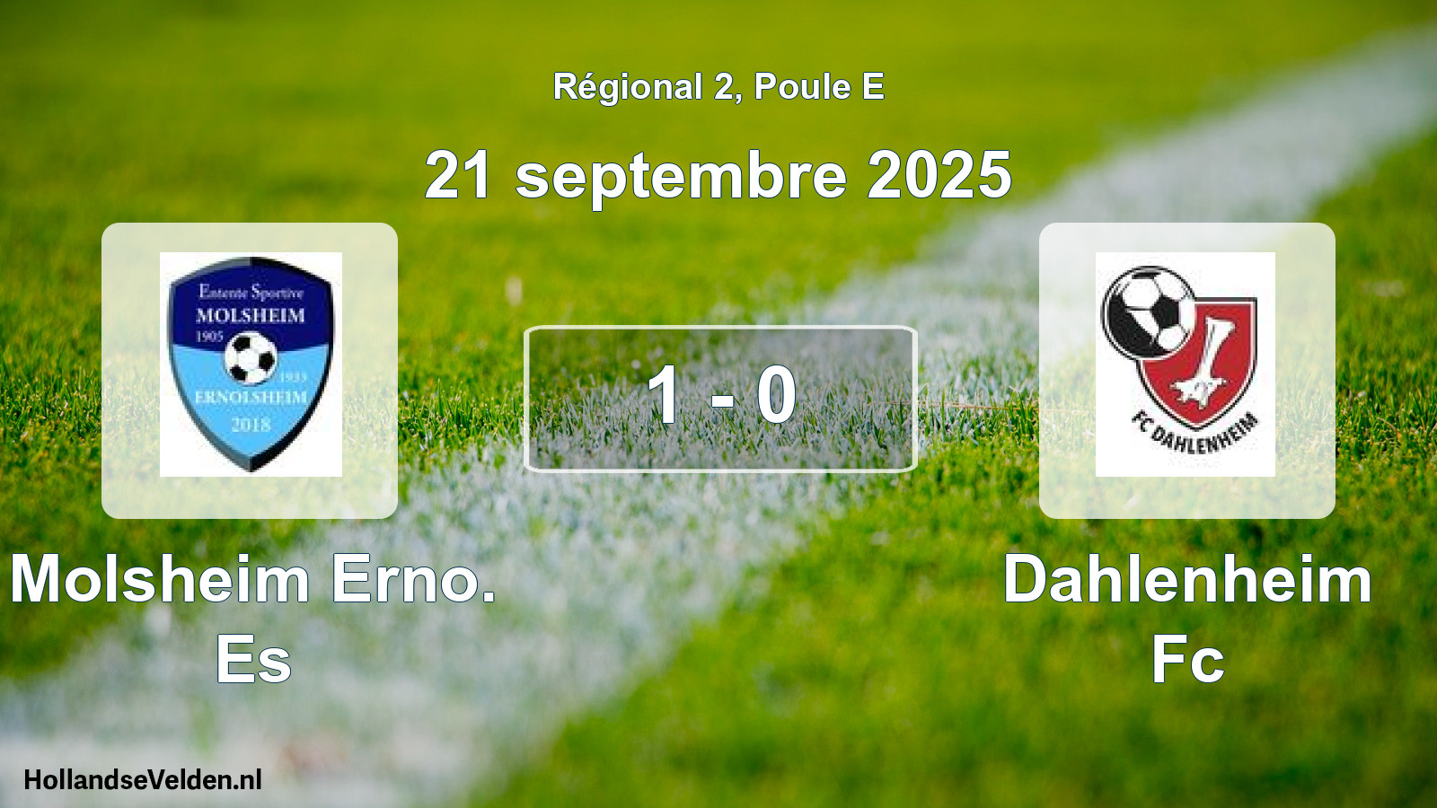 Gespeelde wedstrijd: Molsheim Erno. Es - Dahlenheim Fc 1 - 0 (21 september 2025)