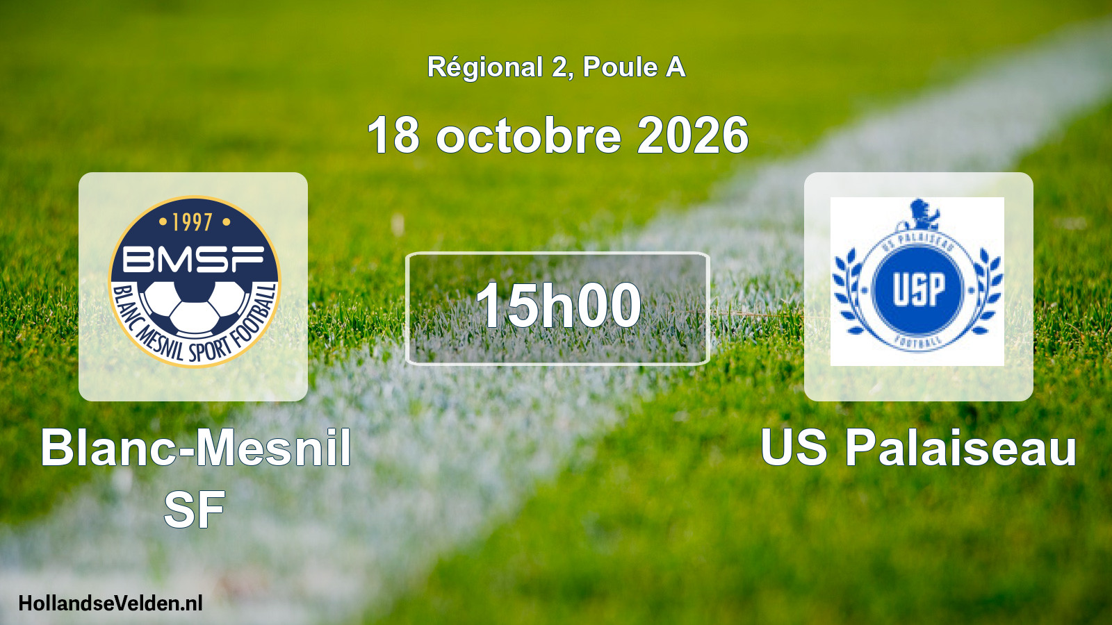 Scheduled Match: Blanc-Mesnil SF - US Palaiseau (18 October 2026)