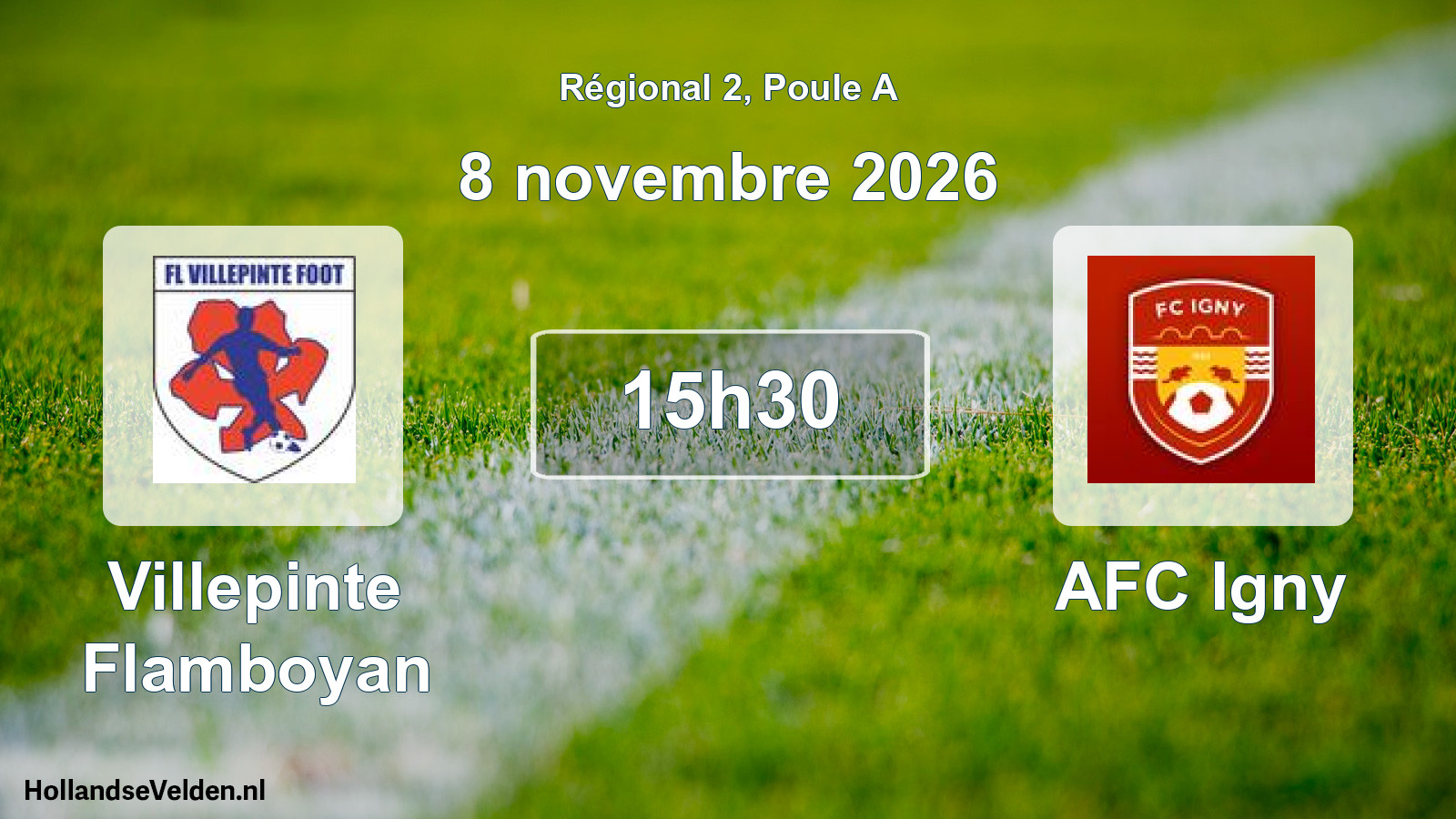 Match programmé: Villepinte Flamboyan - AFC Igny (8 novembre 2026)