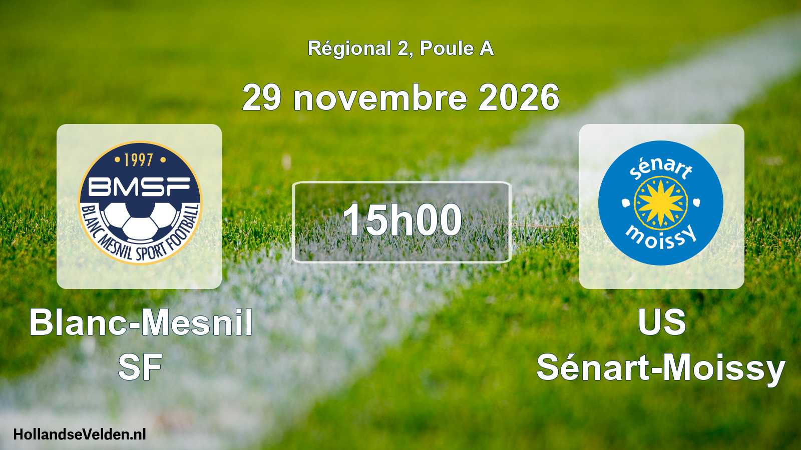 Scheduled Match: Blanc-Mesnil SF - US Sénart-Moissy (29 November 2026)