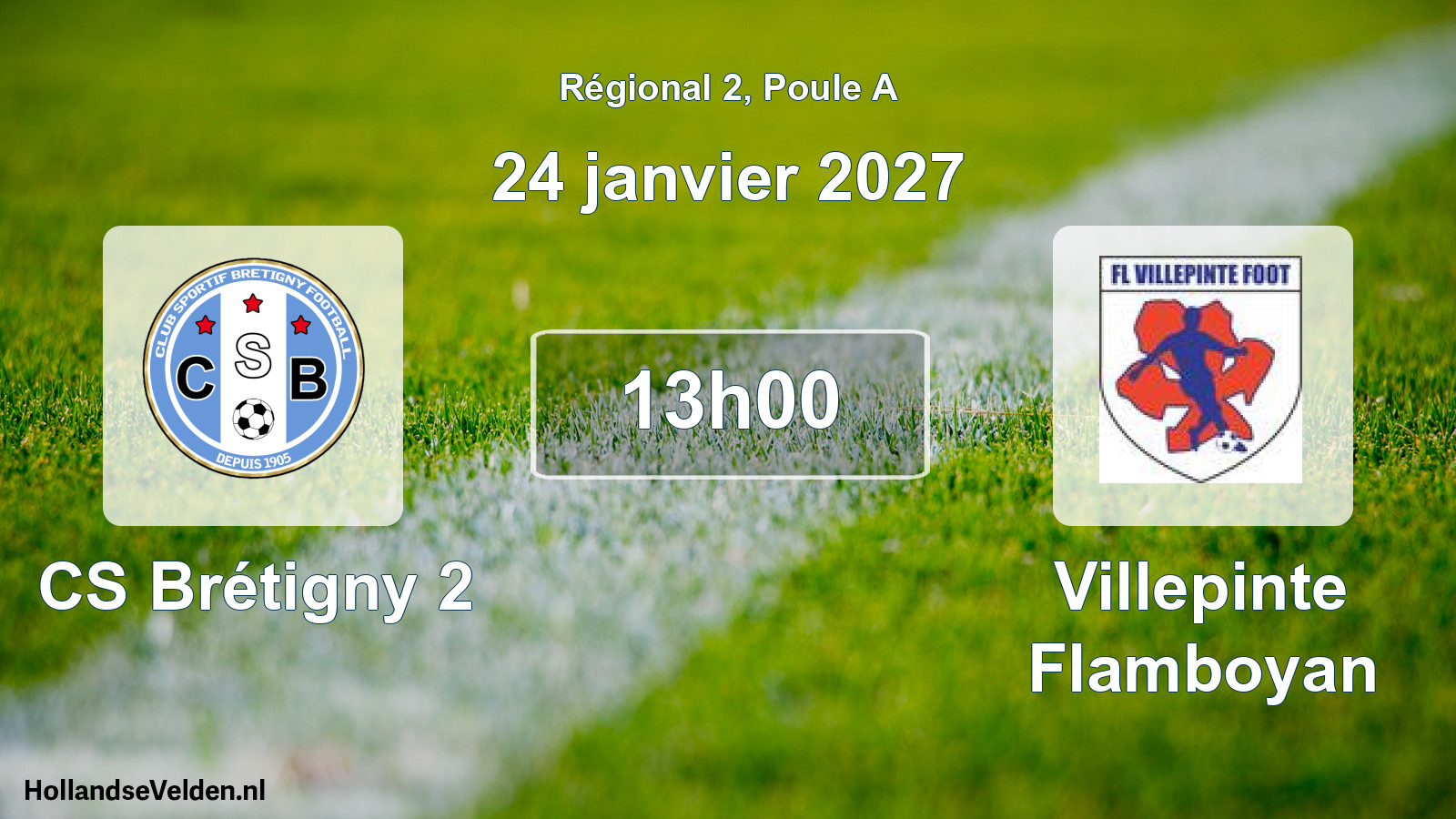 Match programmé: CS Brétigny 2 - Villepinte Flamboyan (24 janvier 2027)