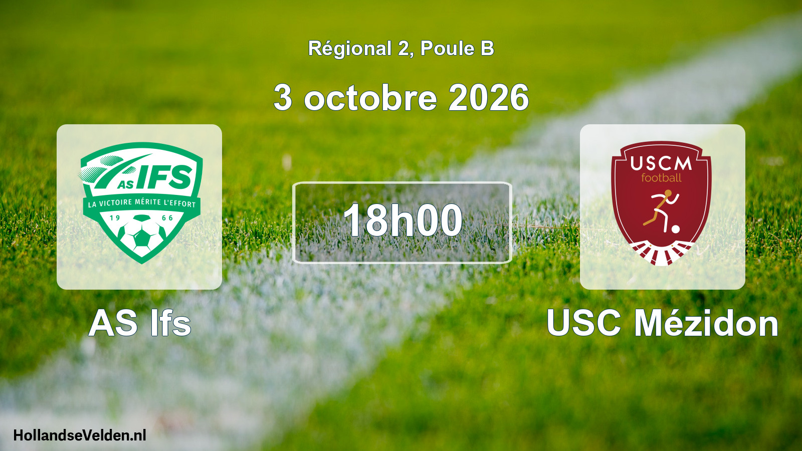Scheduled Match: AS Ifs - USC Mézidon (3 October 2026)