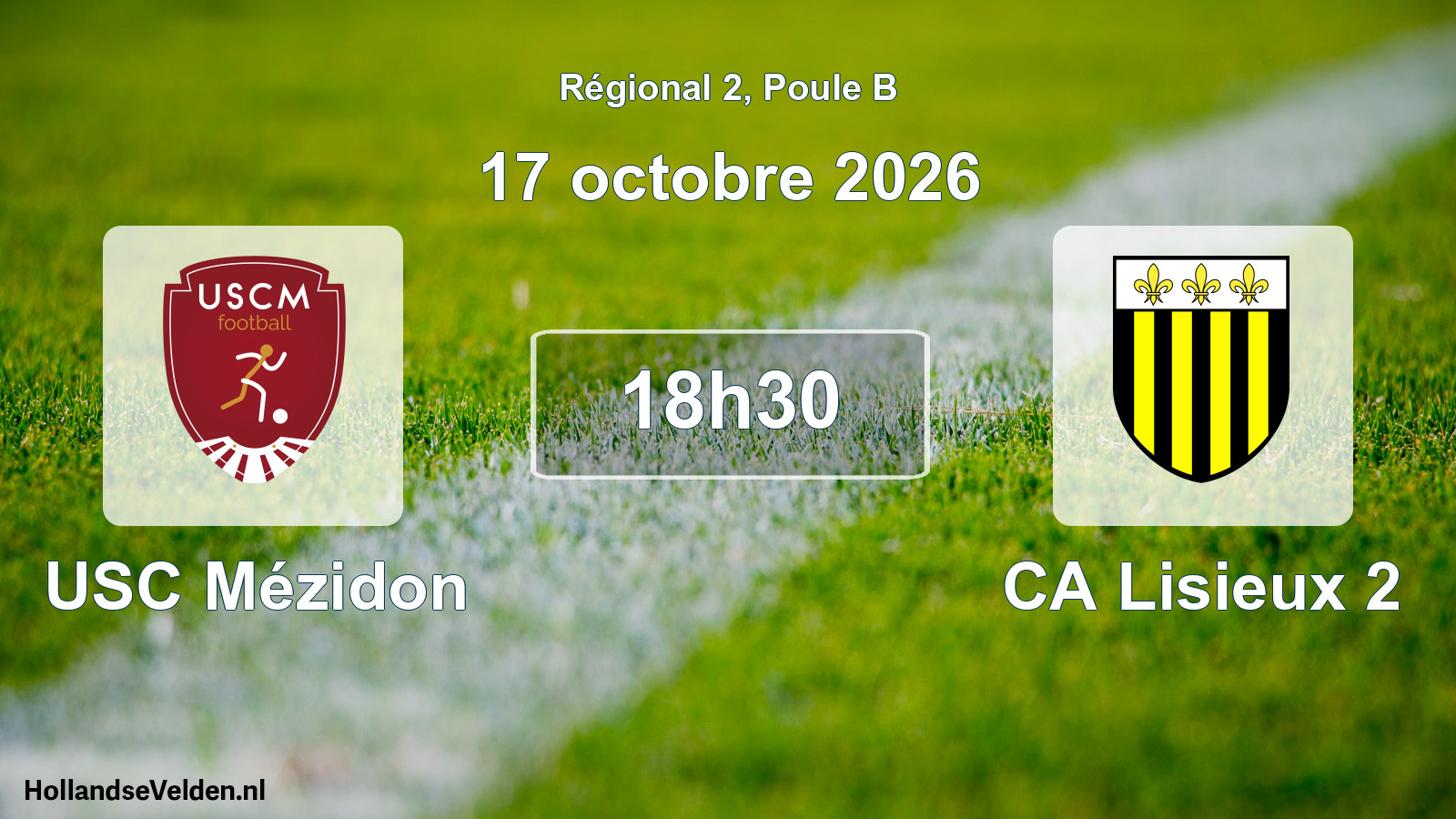 Match programmé: USC Mézidon - CA Lisieux 2 (17 octobre 2026)