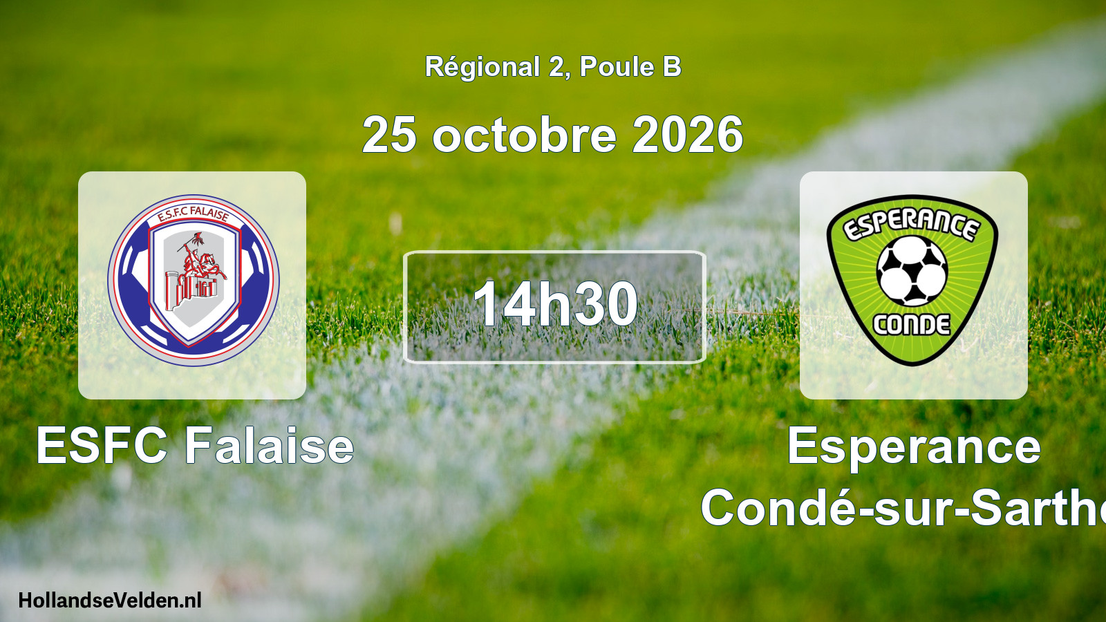 Scheduled Match: ESFC Falaise - Esperance Condé-sur-Sarthe (25 October 2026)