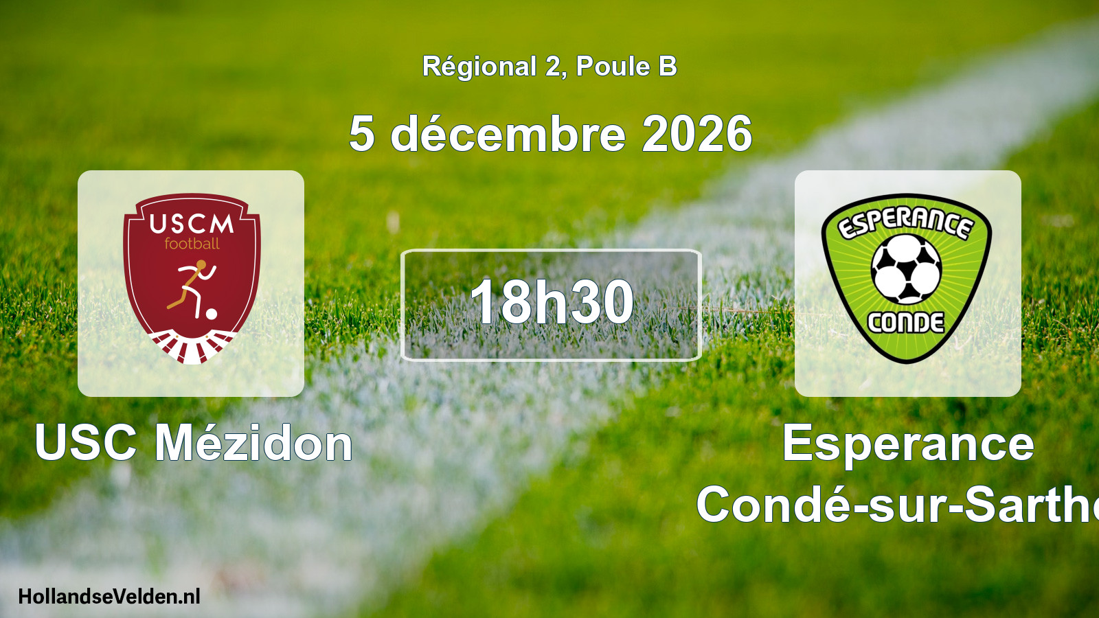 Match programmé: USC Mézidon - Esperance Condé-sur-Sarthe (5 décembre 2026)
