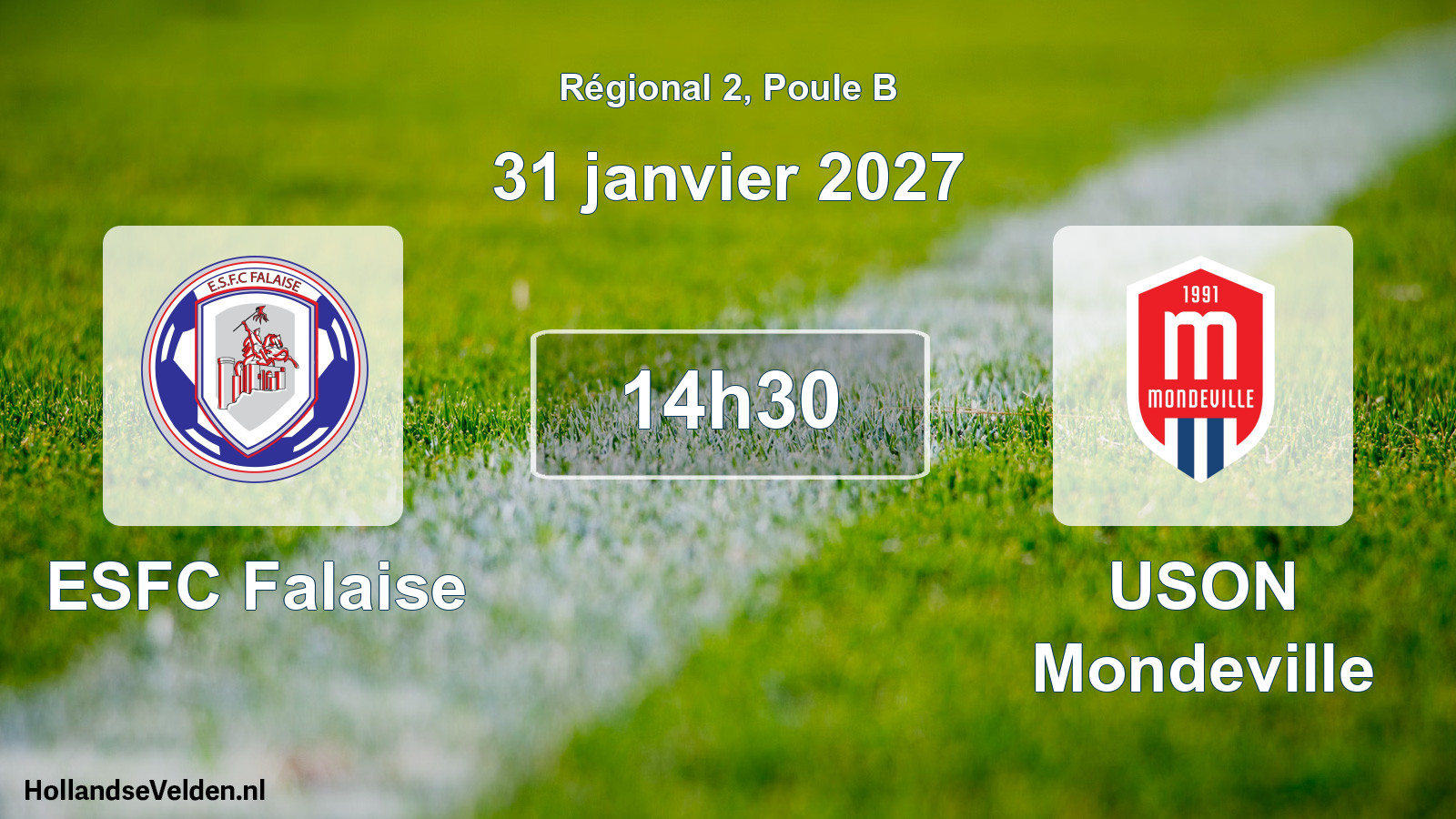 Match programmé: ESFC Falaise - USON Mondeville (31 janvier 2027)