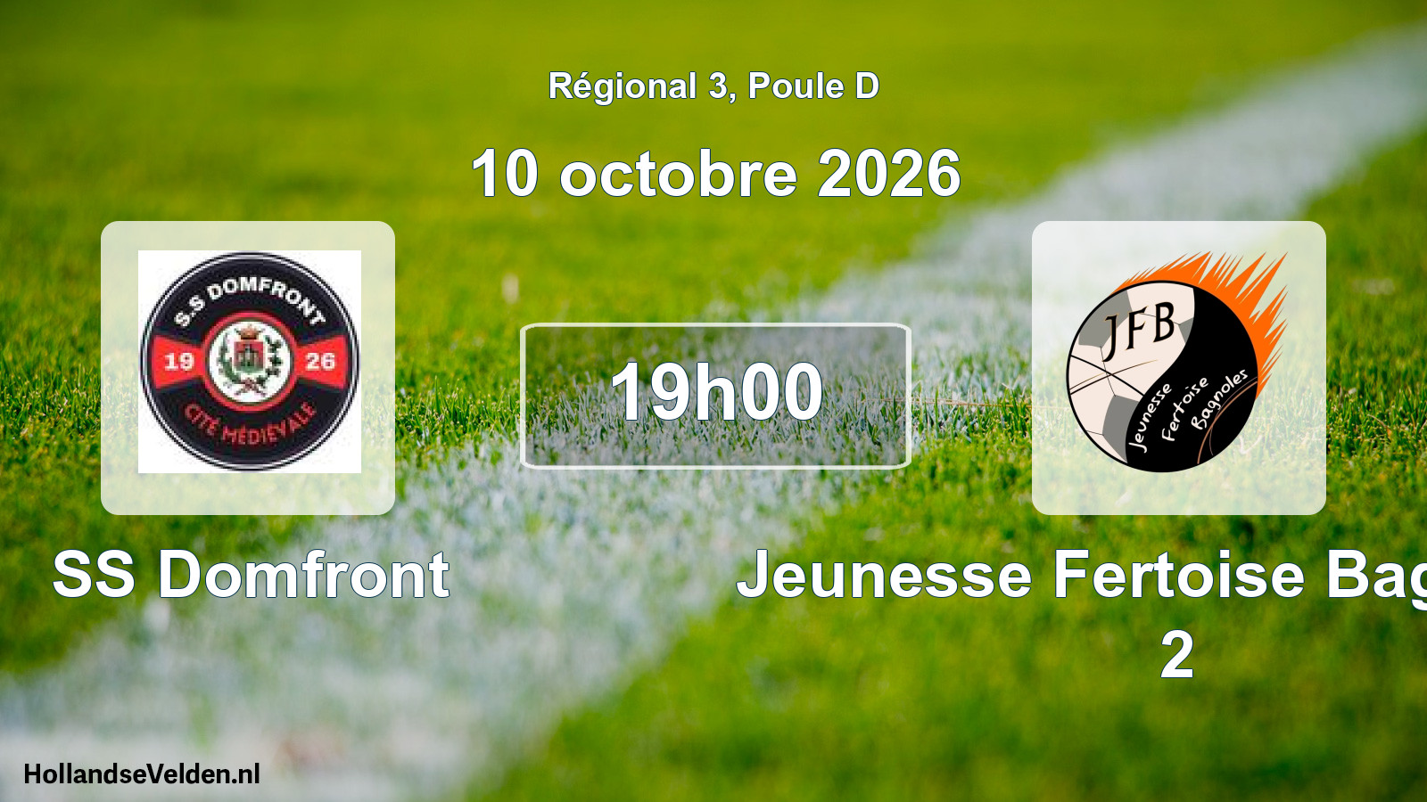 Scheduled Match: SS Domfront - Jeunesse Fertoise Bagnoles 2 (10 October 2026)