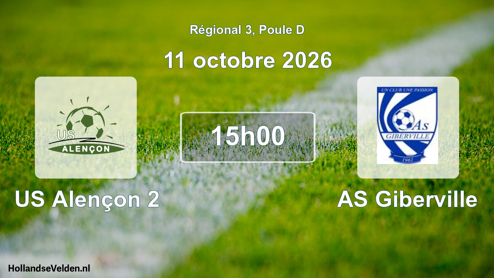 Scheduled Match: US Alençon 2 - AS Giberville (11 October 2026)