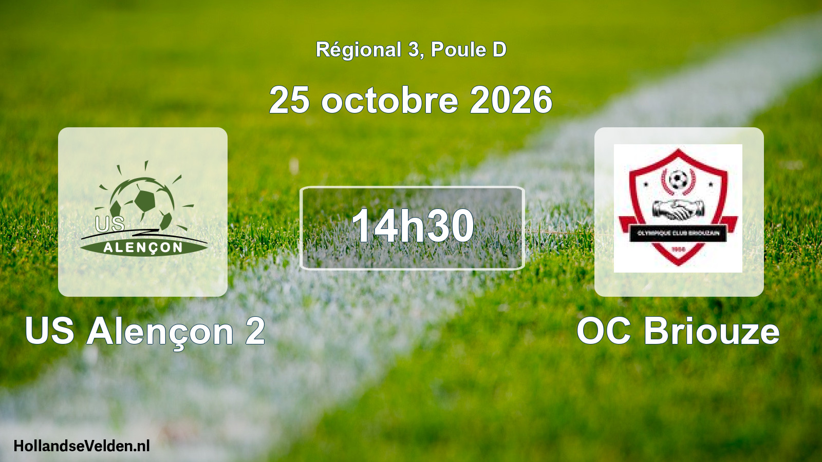 Scheduled Match: US Alençon 2 - OC Briouze (25 October 2026)