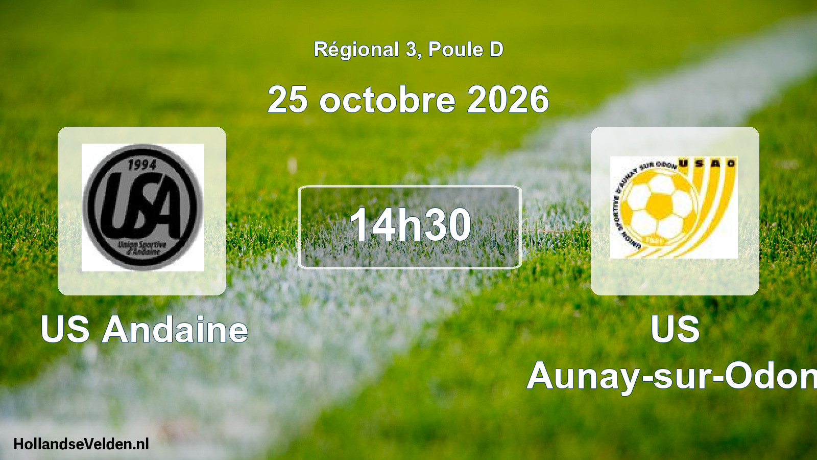 Scheduled Match: US Andaine - US Aunay-sur-Odon (25 October 2026)