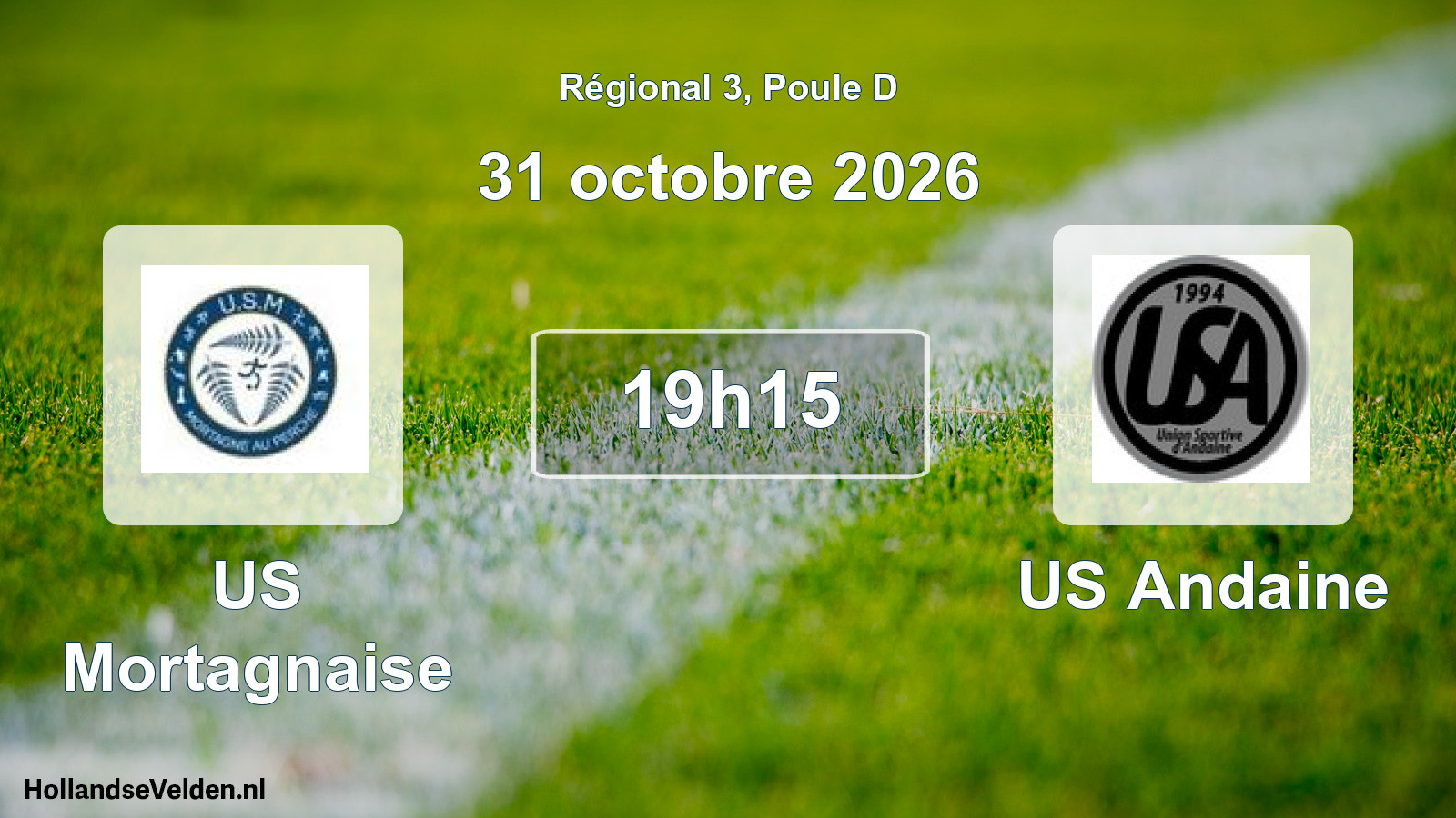 Scheduled Match: US Mortagnaise - US Andaine (31 October 2026)